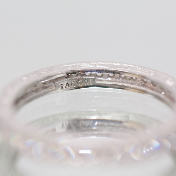 Tacori 925S Eternity Band White Topaz Ring - Picture 3 of 8